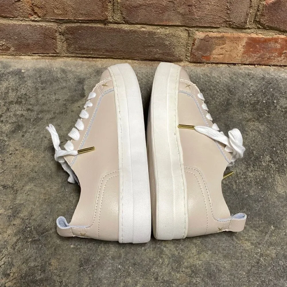 Musse & Cloud Masy Nude Leather Lace Up Sneaker Size 5 NEW
